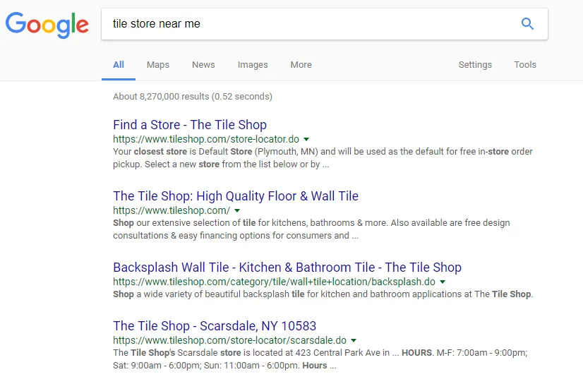 A quick Google search will help you find a tile store closest to you.