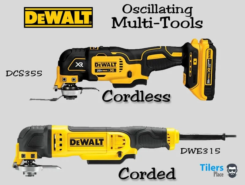 An example of the differences between a corded and cordless oscillater tool from the same brand. While they look a bit different, their base specs are very similar with only the methods of power being different.