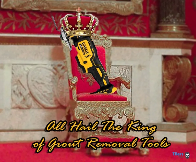 The oscillating multi-tool is the king of tools for removing grout. With unmatched versatility in all tasks around the home or building site.