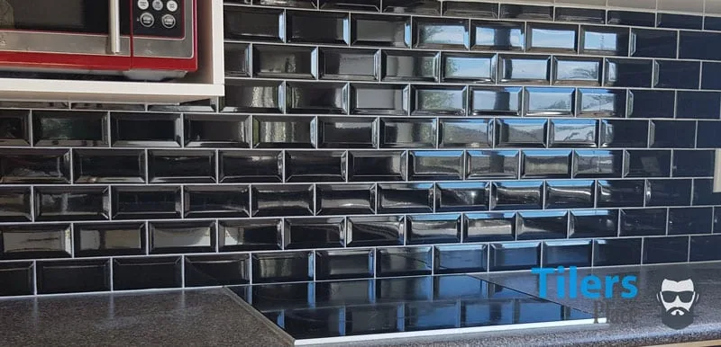 This is a subway tile splashback I completed with a Rubi Star tile cutter. It cut the beveled subway tiles with no problem and I got clean cuts all day.