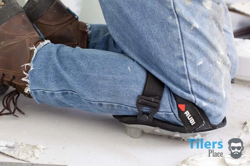 Wearing knee pads to prevent injury