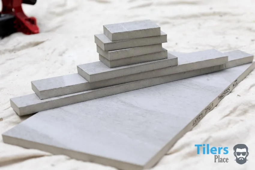 Pedestal Tile Cut Into Pieces