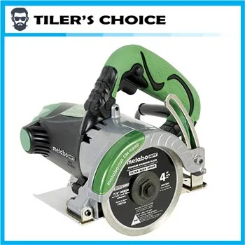 handheld tile saw cutting through ceramic tile