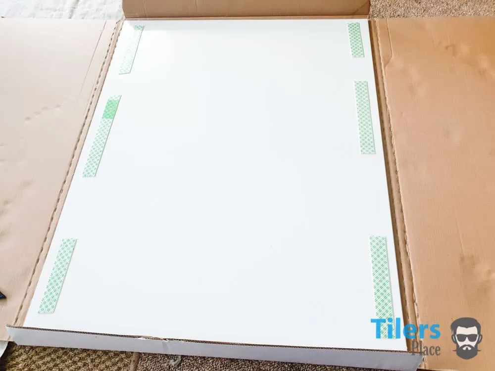 Add Double Sided Tape With A 2inch Gap On The Edges