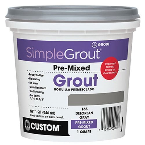 Bucket of ready mixed grout