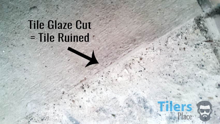 Tile glaze ruined during grout removal