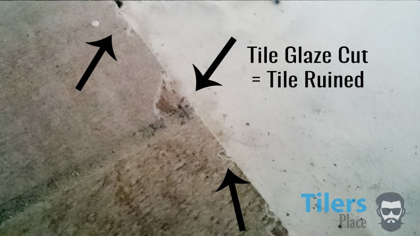 Tile glaze ruined during grout removal