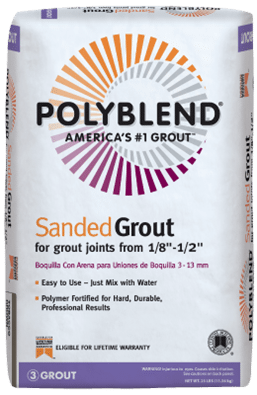 An example of cement based grout made by Polyblend.