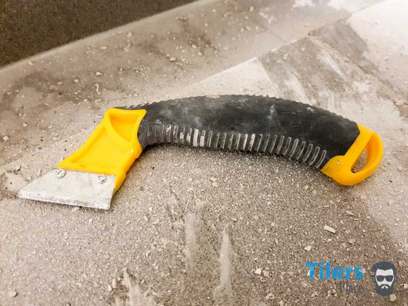 Grout saw ready to remove grout!