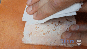 applying tile sealer