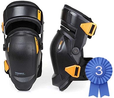 Worktec USA Pro Heavy Duty Comfortable Gel Knee Pads With Double Clips for Work 